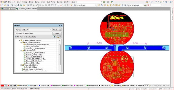 Screenshot of Altium Designer PCB Design Software