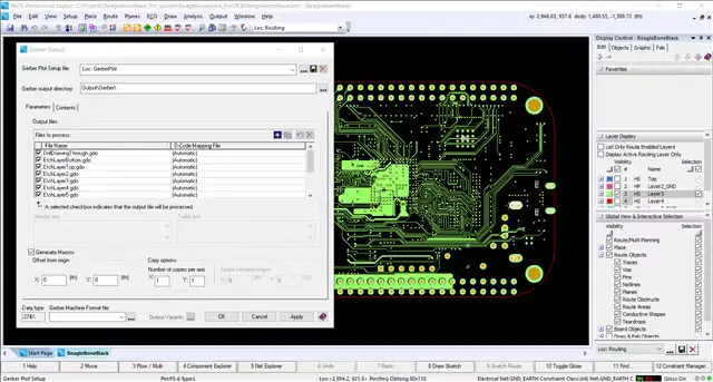 Screenshot of Siemens PADS PCB Design Software